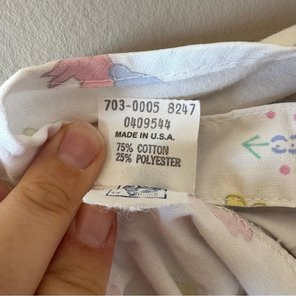 Vintage Osh‎ Kosh B’Gosh Baby Bunny Rabbit Print Short Overalls 12 months